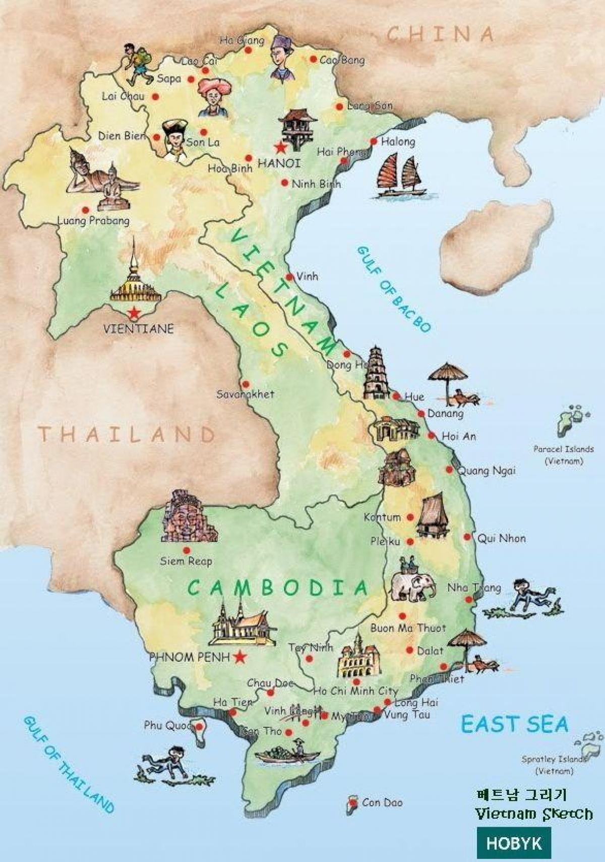 atracciones en laos mapa