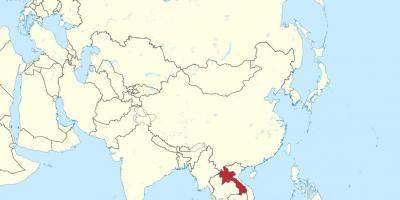 Mapa de laos asia