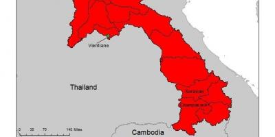 Mapa de laos de la malaria 
