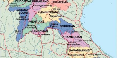 Laos mapa político