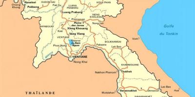 Mapa detallado de laos