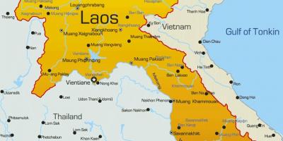 Laos en un mapa