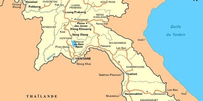 Mapa del sur de laos