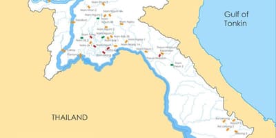 Mapa de laos río